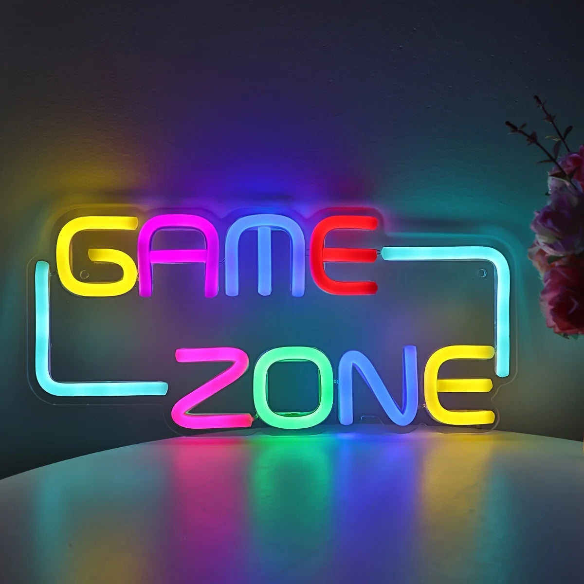 Game Zone Neon LED Sign Wall Decor for Gamers