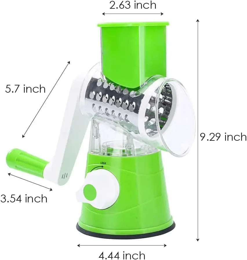 Rotary Cheese Grater 3 in 1 Kitchen Vegetable Slicer