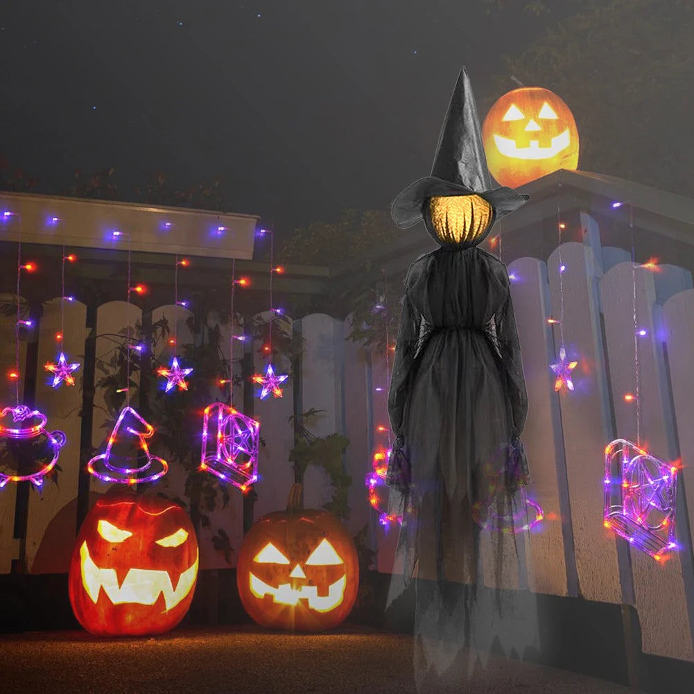 Halloween LED Light Up Screaming Witch Stake Outdoor Decor