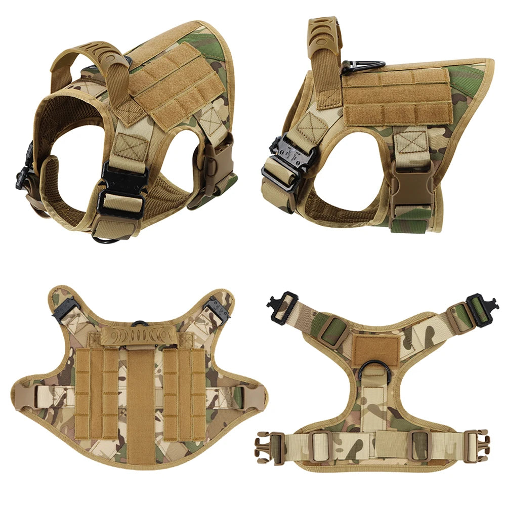 Tactical Dog Harness Set for Training and Adventures