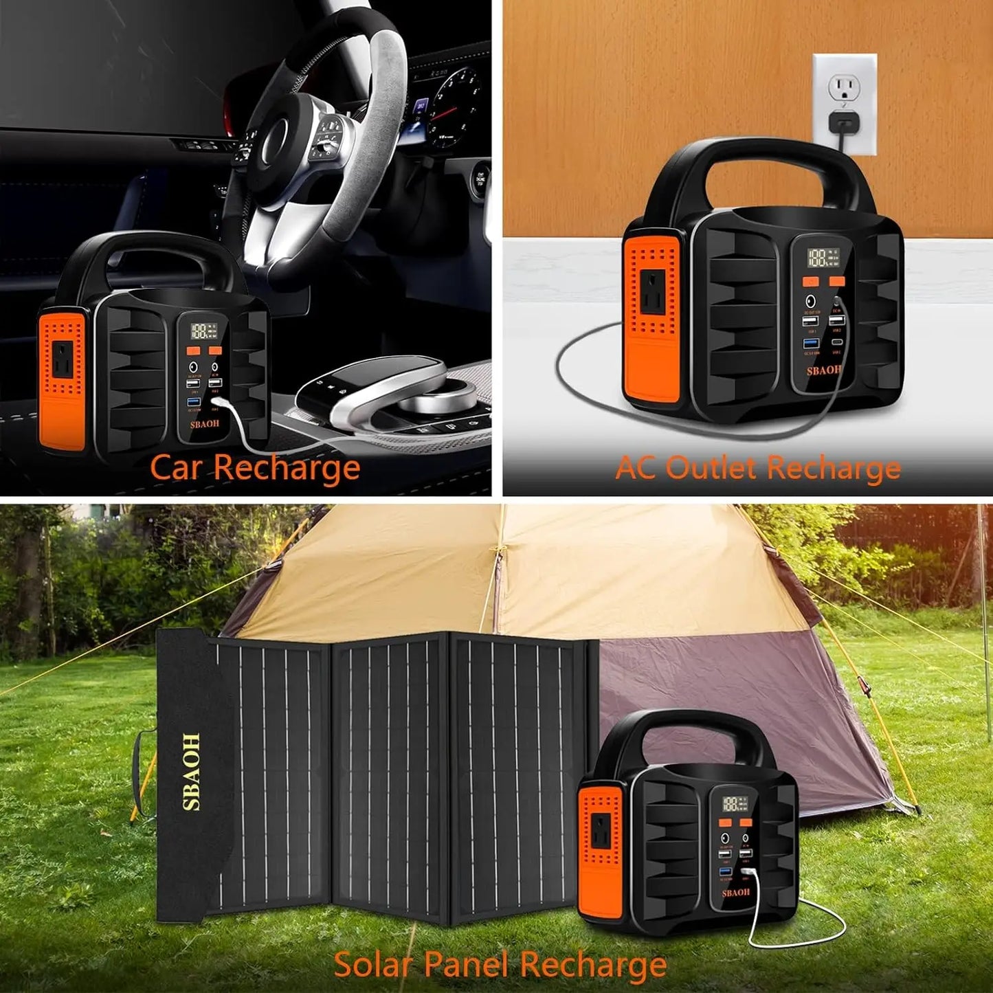 Portable Power Station 155Wh 42000mAh Outdoor Solar Generator