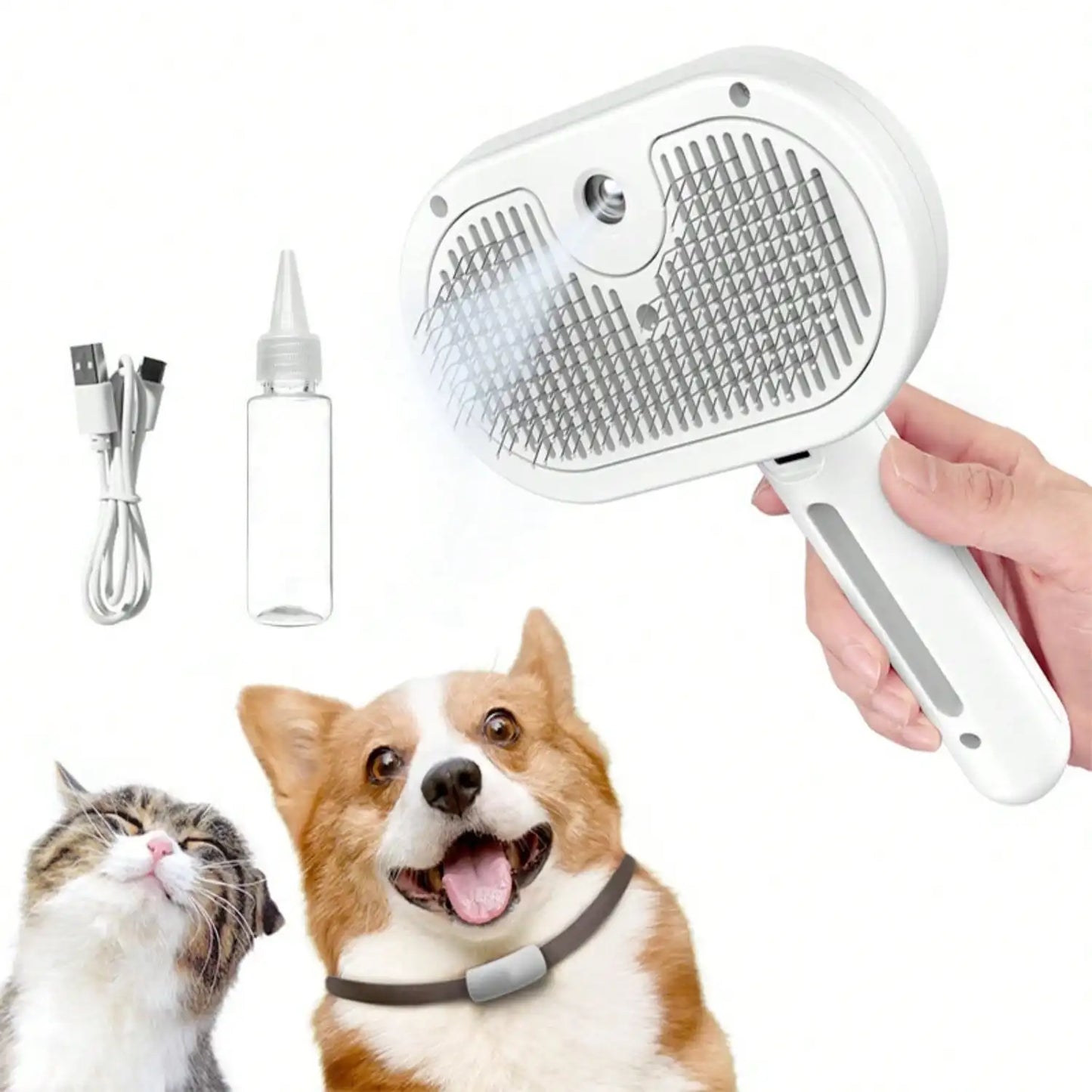Cat Grooming Spray Brush for Effortless Hair Removal