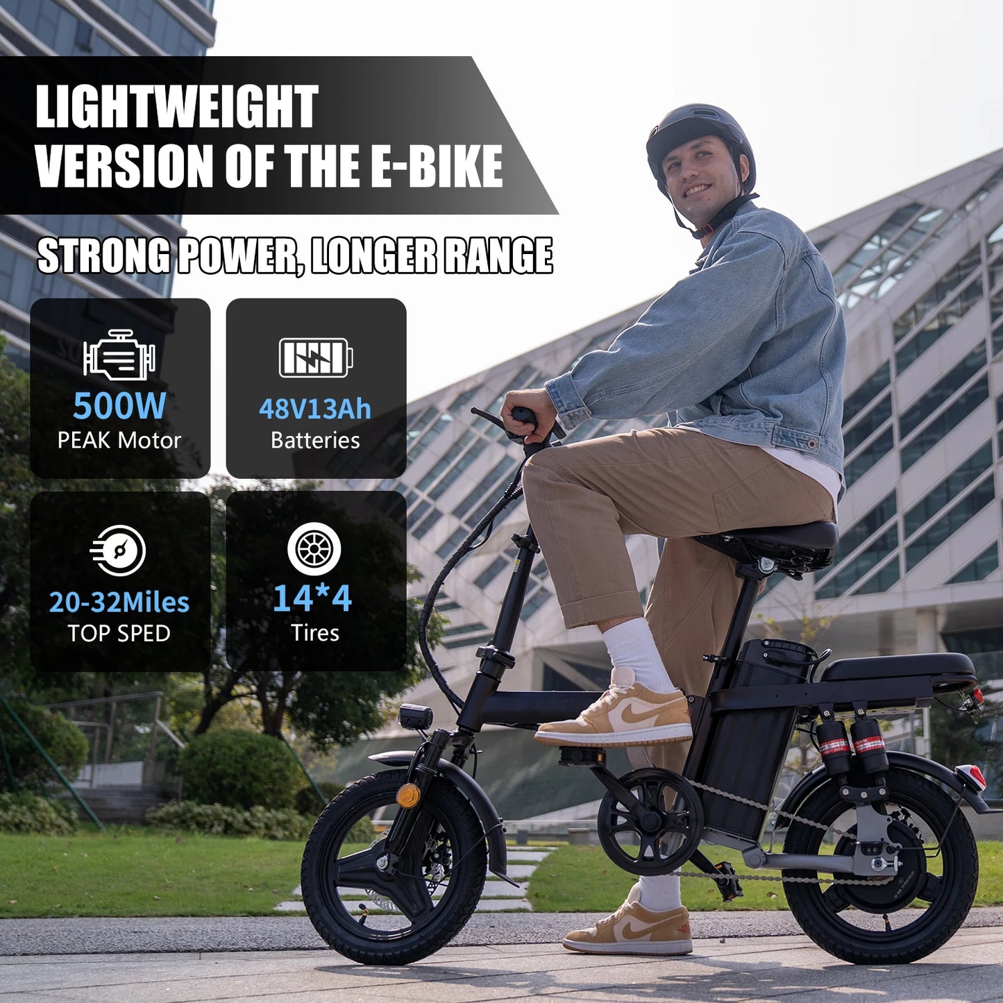 Electric Bike for Adults with Removable Battery and Brushless Motor