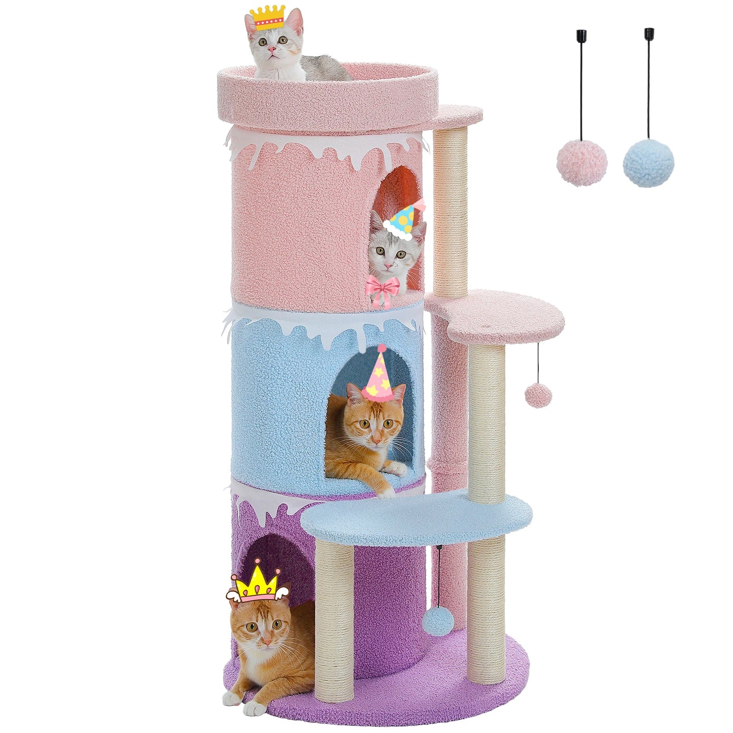 PAWZ Road Multi Level Cat Tree Tower With Perch Indoor