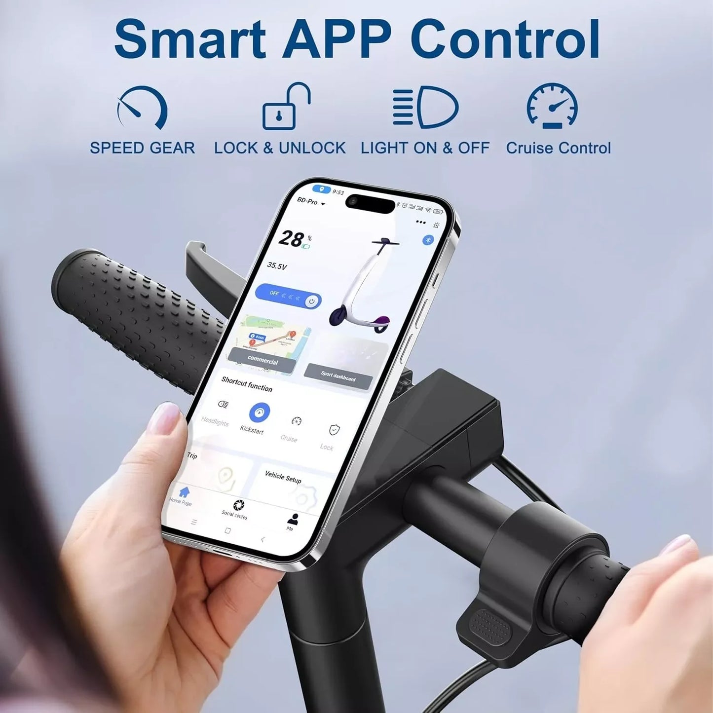 Ladped LP60 Electric Scooter with Smart Control and Folding Design