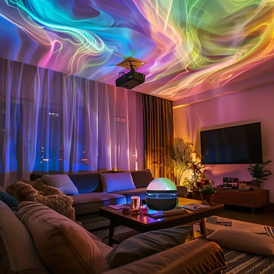 Aurora Borealis Starry Sky Projection Night Light with Remote