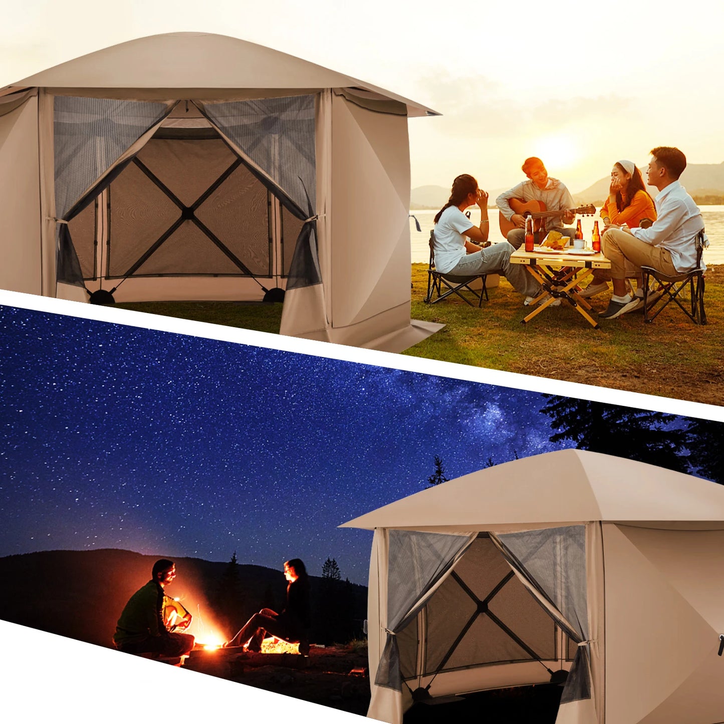 Pop Up Gazebo Screen Tent for Outdoor Camping Adventures