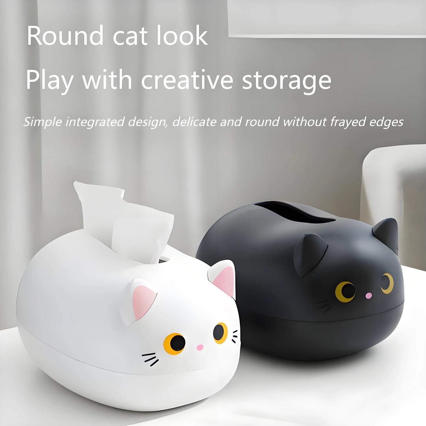 Elegant Cartoon Tissue Box Holder With Toothpick Slot