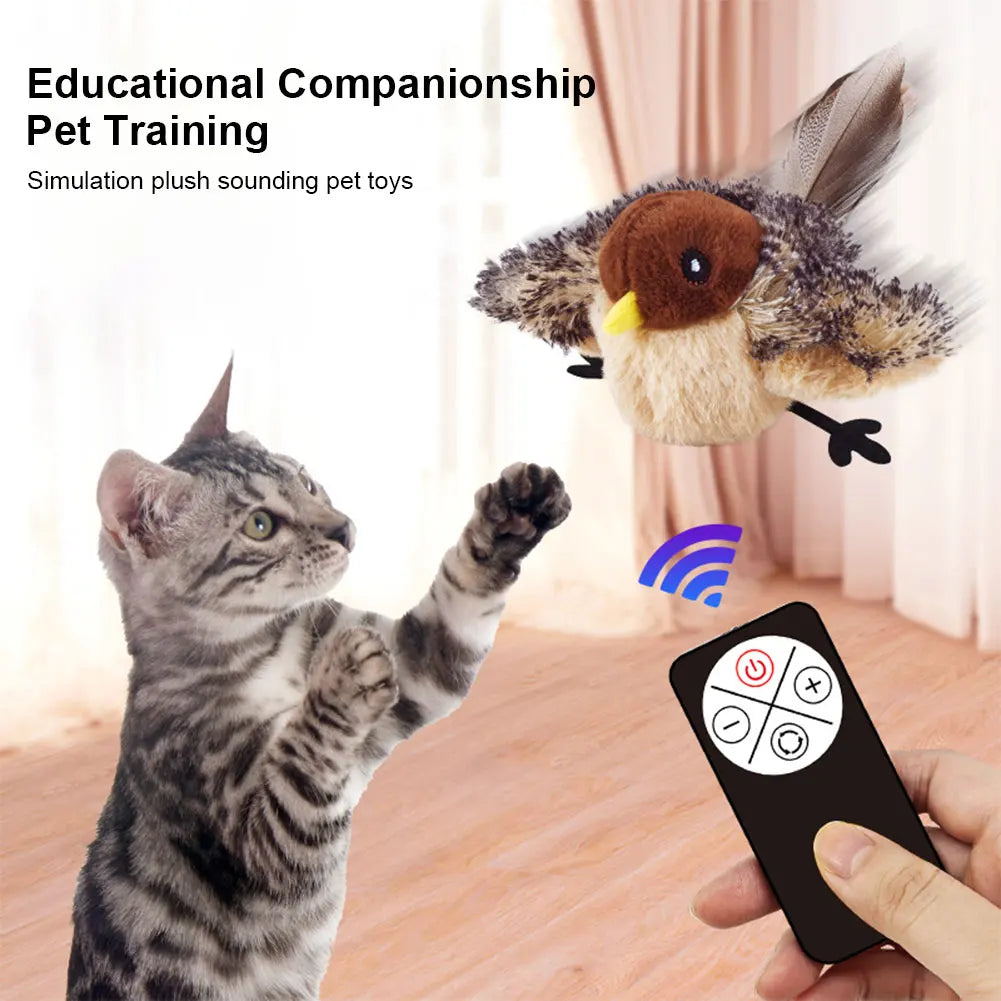 Interactive Cat Toys Flapping Bird Toy Flying Wings
