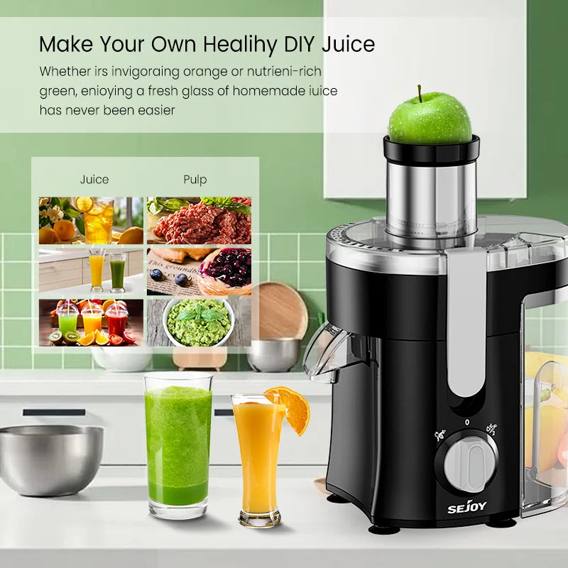 SEJOY Centrifugal Juicer Machine With Auto Pulp Ejection