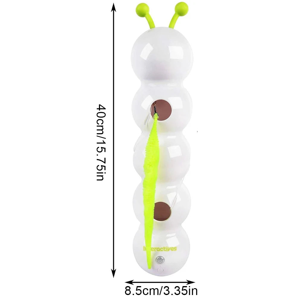 Interactive Earthworm Cat Toy Motion Activated Teasing Toy