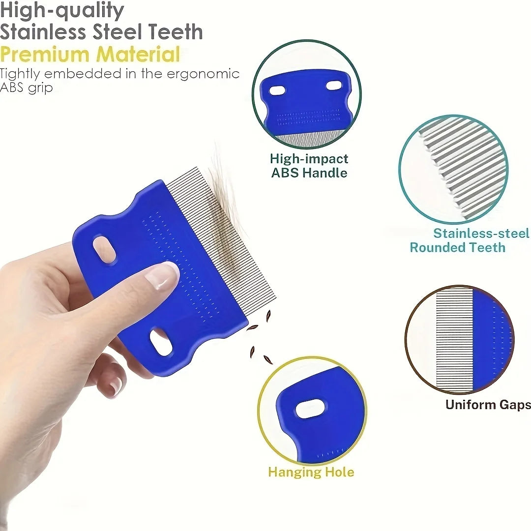 Stainless Steel Flea and Lice Grooming Comb for Pets