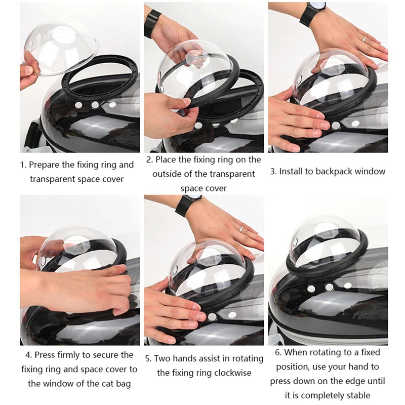 Space Capsule Breathable Pet Carrier Backpack Cats and Dogs