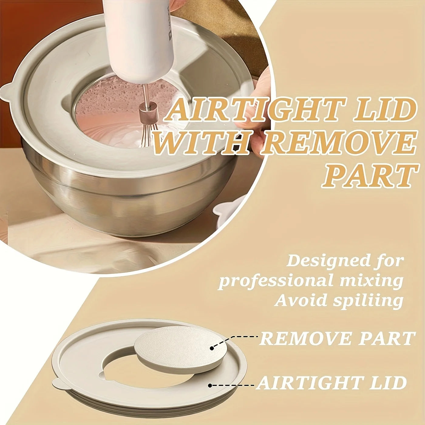 Mixing Bowls with Airtight Lids ,Steel Bowls with Grater Attachments