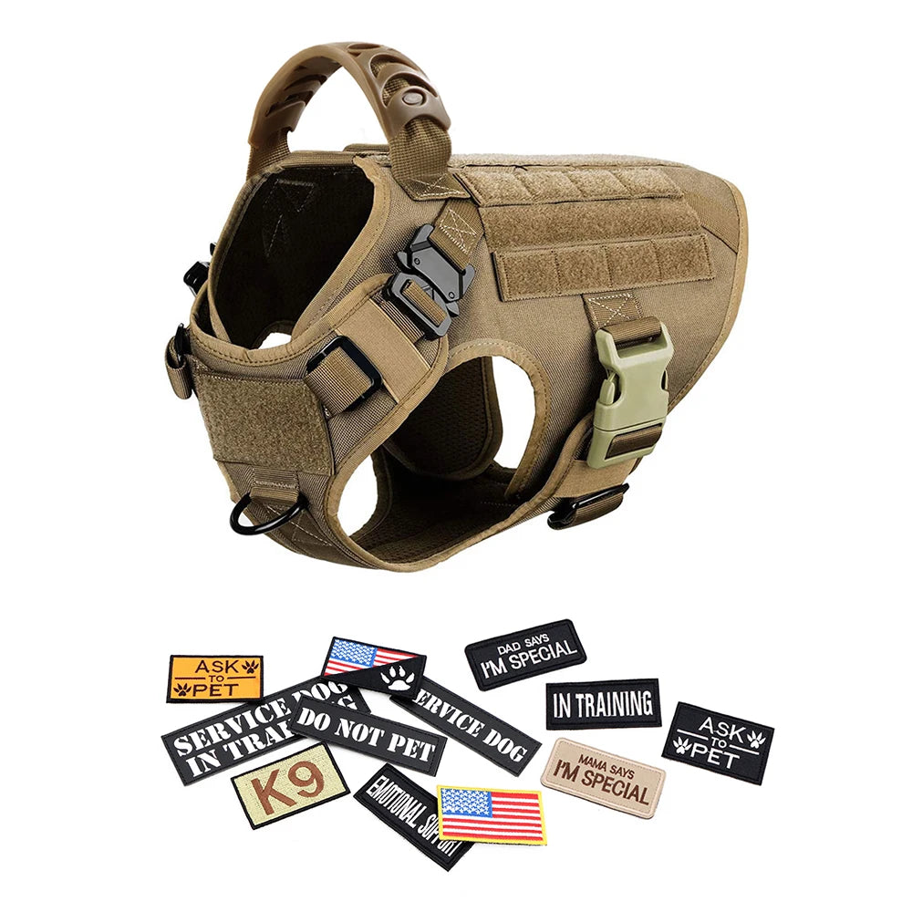 Tactical Dog Harness Set for Training and Adventures