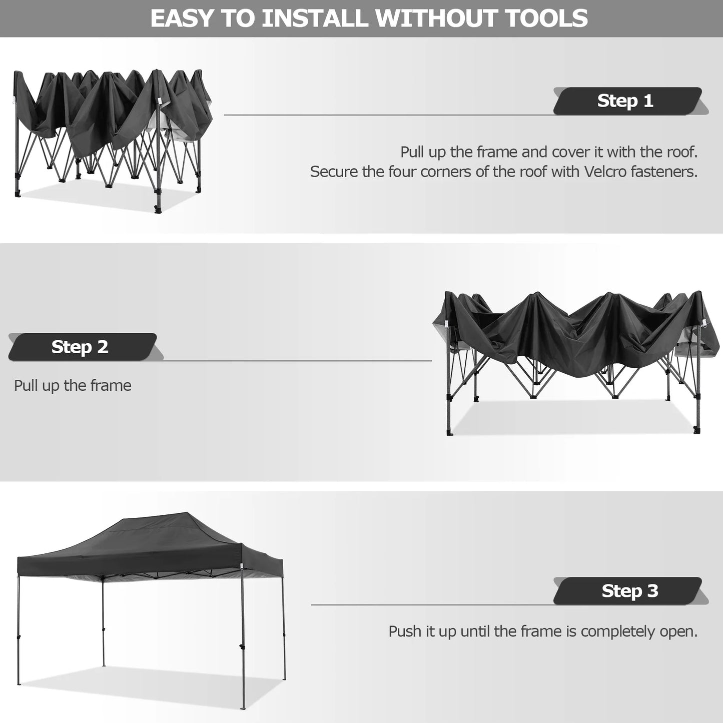 Heavy Duty Pop Up Canopy Tent with Sidewalls for Events