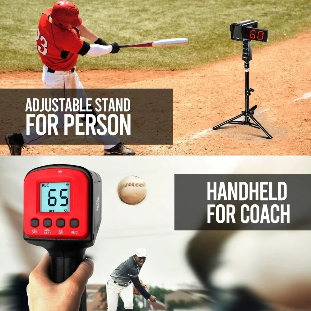 Baseball Radar Gun with LED LCD Display Handheld or Tripod